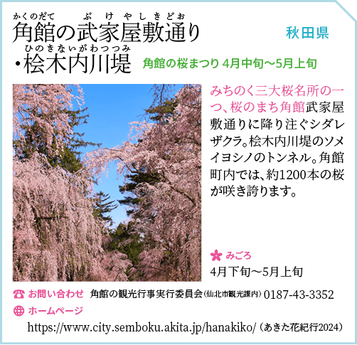 桧木内川堤・武家屋敷